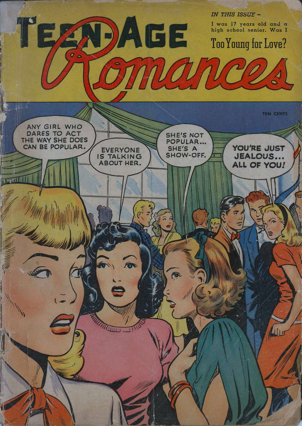 Comic Book Cover For Teen-Age Romances 1