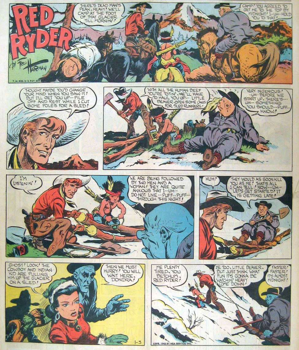 Comic Book Cover For Red Ryder 1943 Sundays