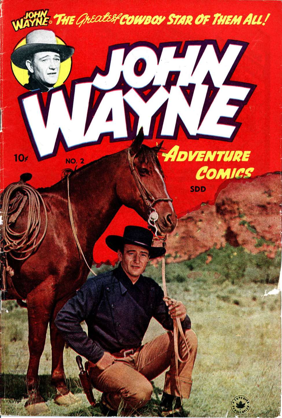 Comic Book Cover For John Wayne Adventure Comics 2