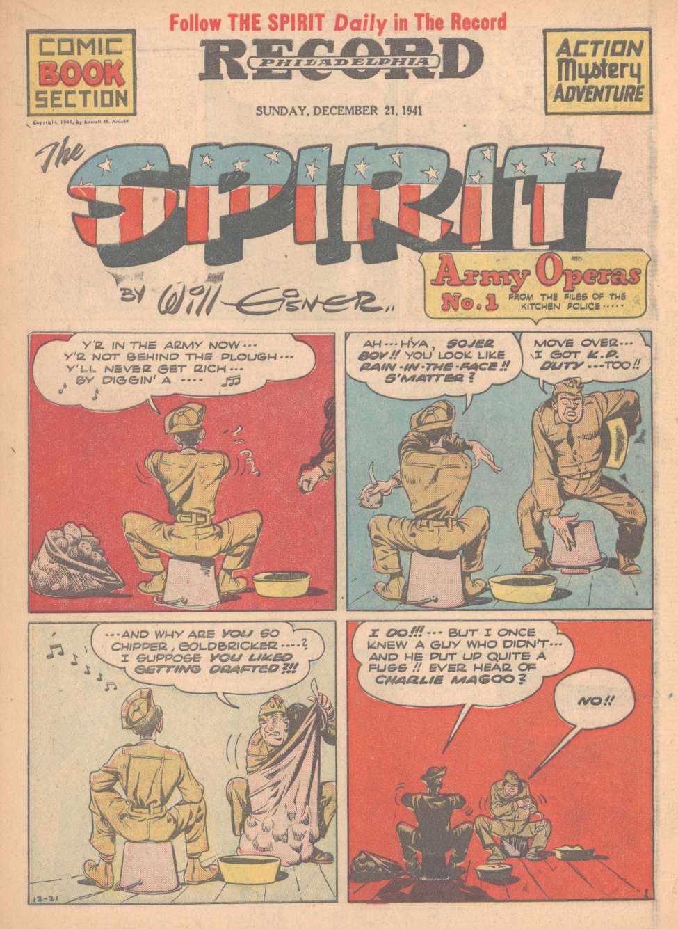 Book Cover For The Spirit (1941-12-21) - Philadelphia Record - Version 2