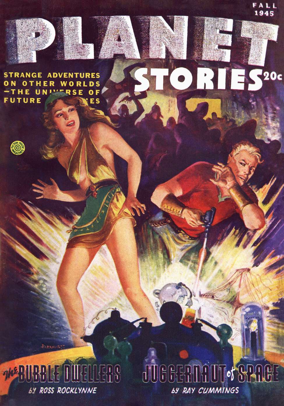 Comic Book Cover For Planet Stories v2 12 - Juggernaut of Space - Ray Cummings