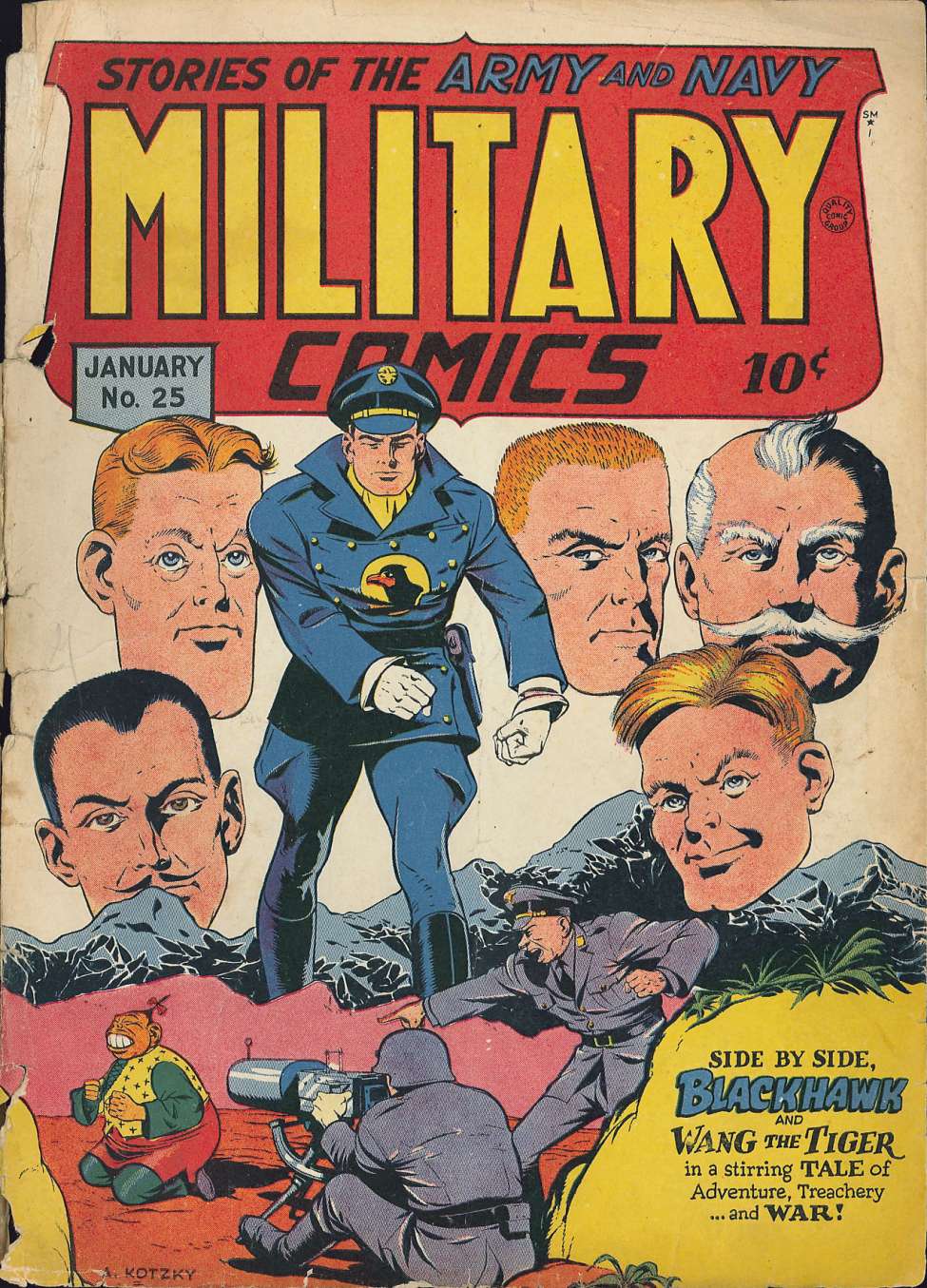Book Cover For Military Comics 25