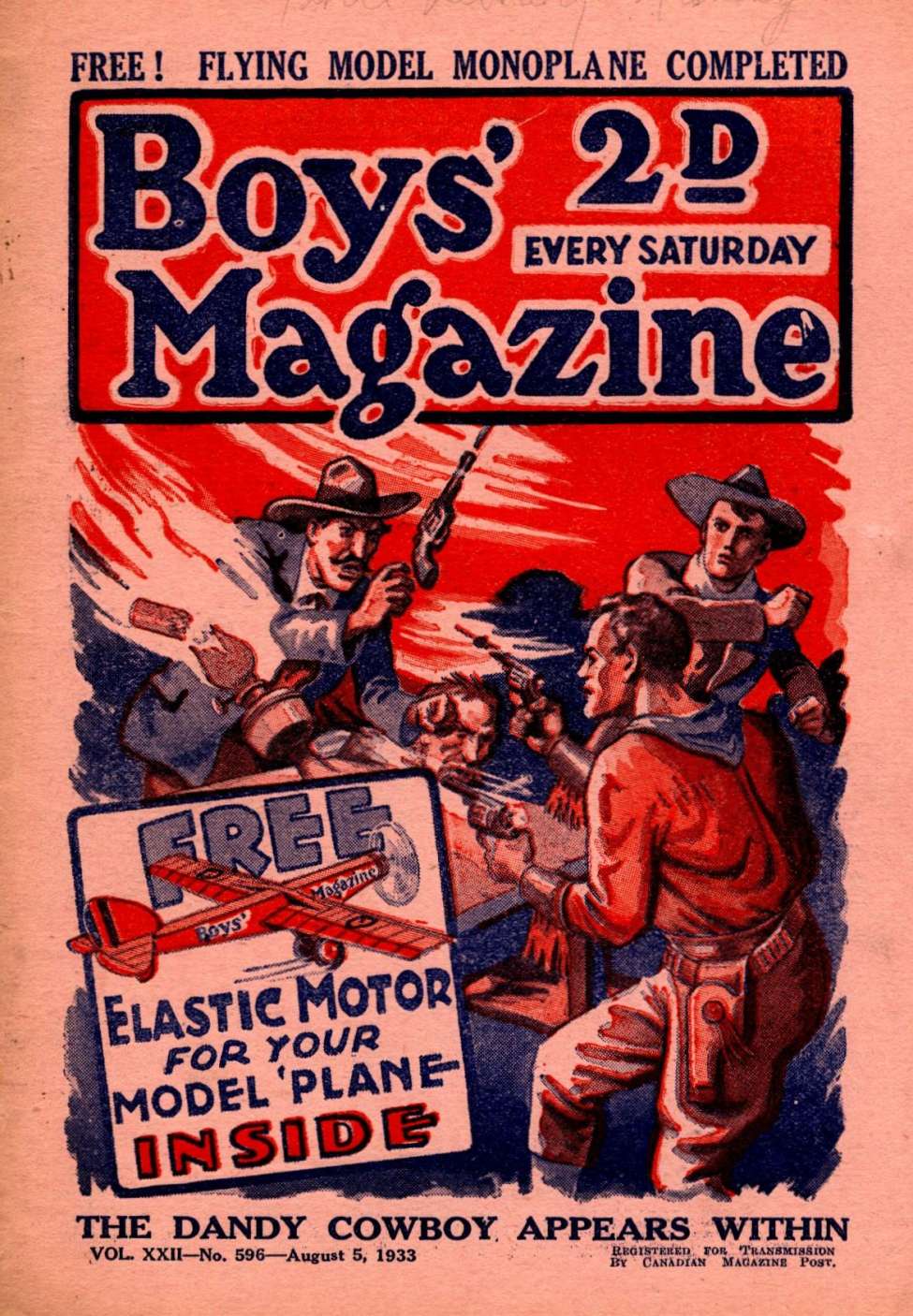 Book Cover For Boys' Magazine 596