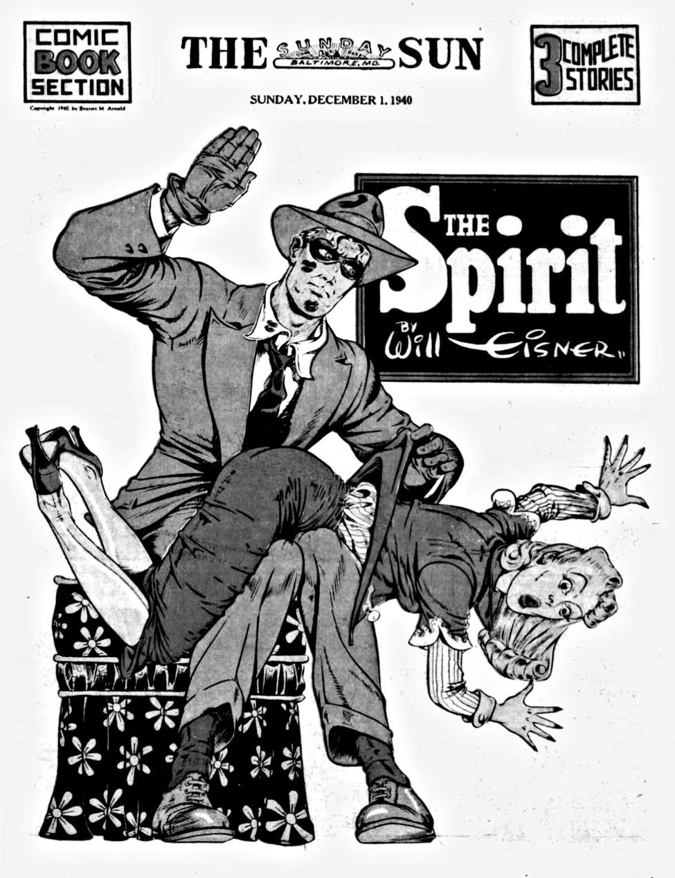 Book Cover For The Spirit (1940-12-01) - Baltimore Sun (b/w)