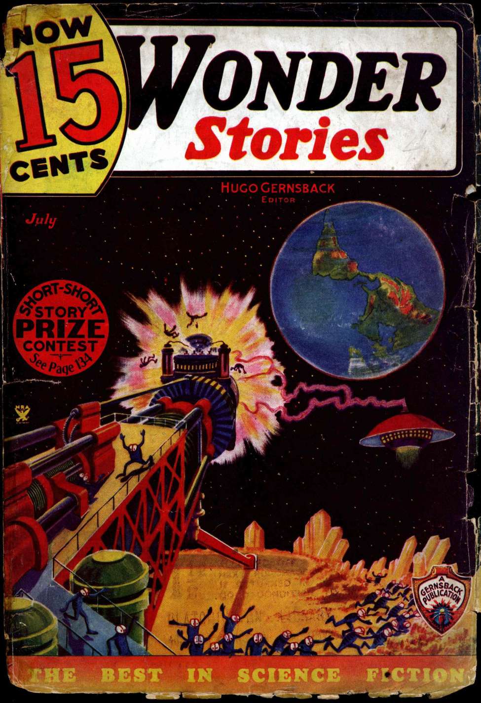 Comic Book Cover For Wonder Stories v7 2 - The Green Man of Graypec - Festus Pragnell