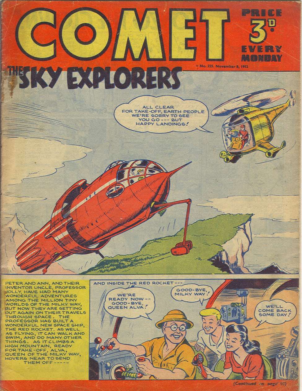 Comic Book Cover For The Comet 225