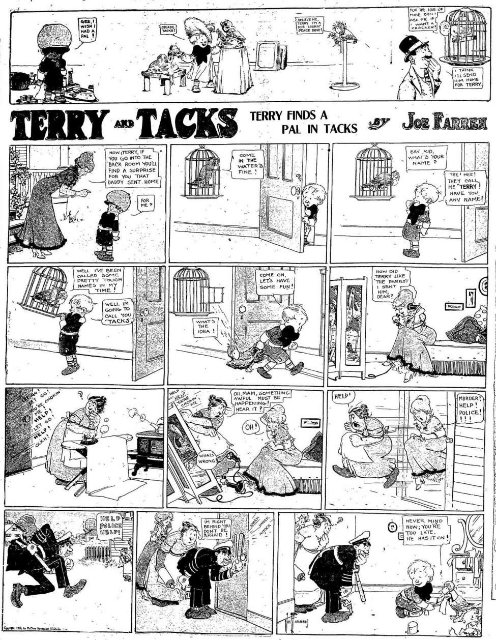 Comic Book Cover For Terry and Tacks