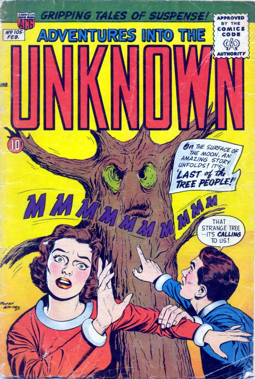 Comic Book Cover For Adventures into the Unknown 105