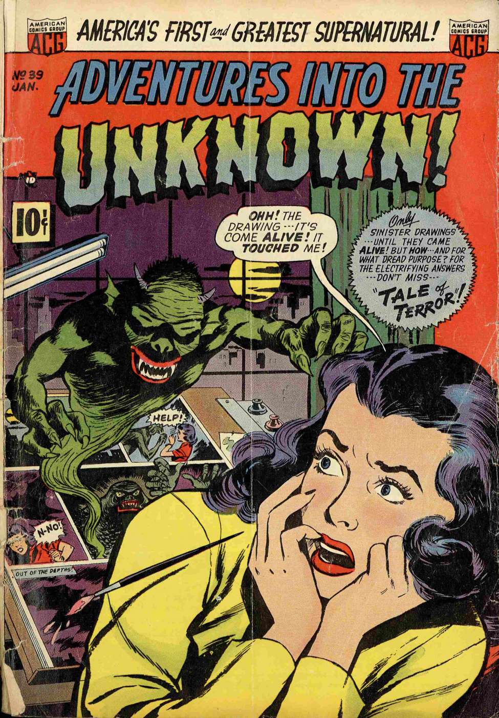 Comic Book Cover For Adventures into the Unknown 39