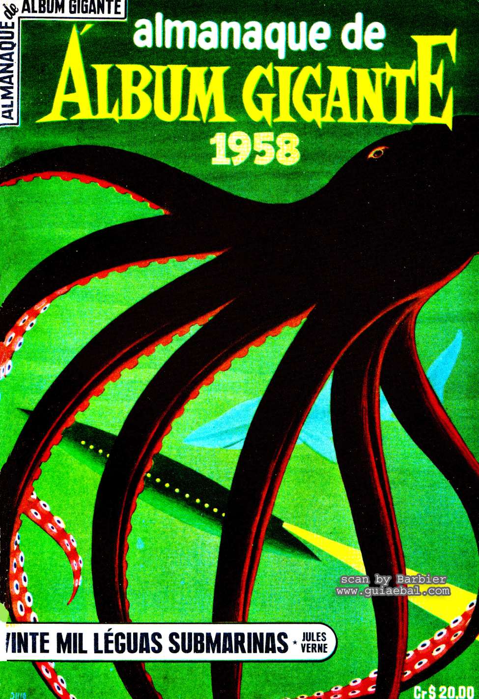 Book Cover For Almanaque Album Gigante 1958 - Vinte Mil Leguas Submarinas