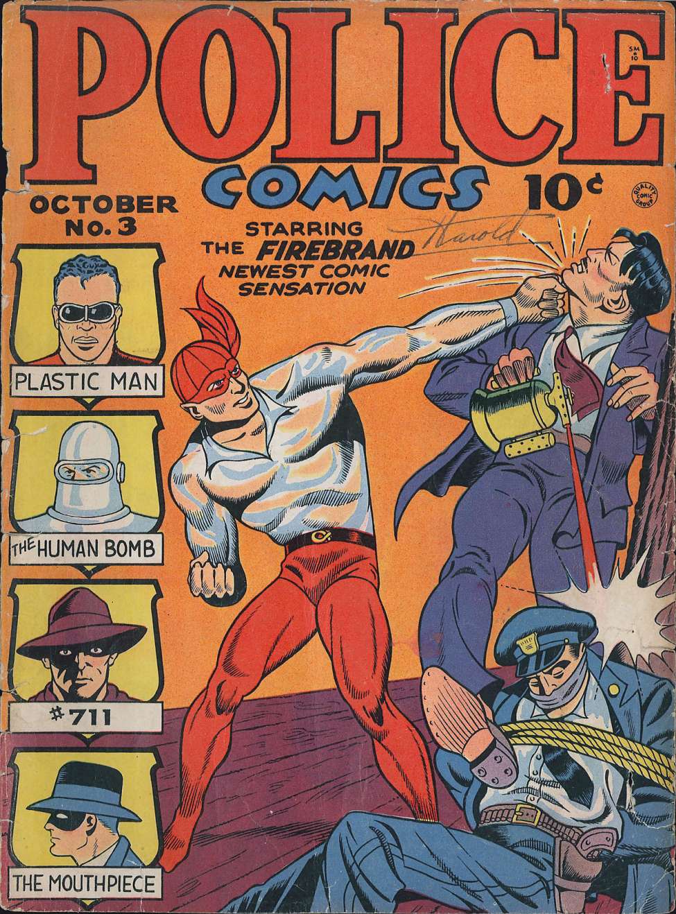 Comic Book Cover For Police Comics 3