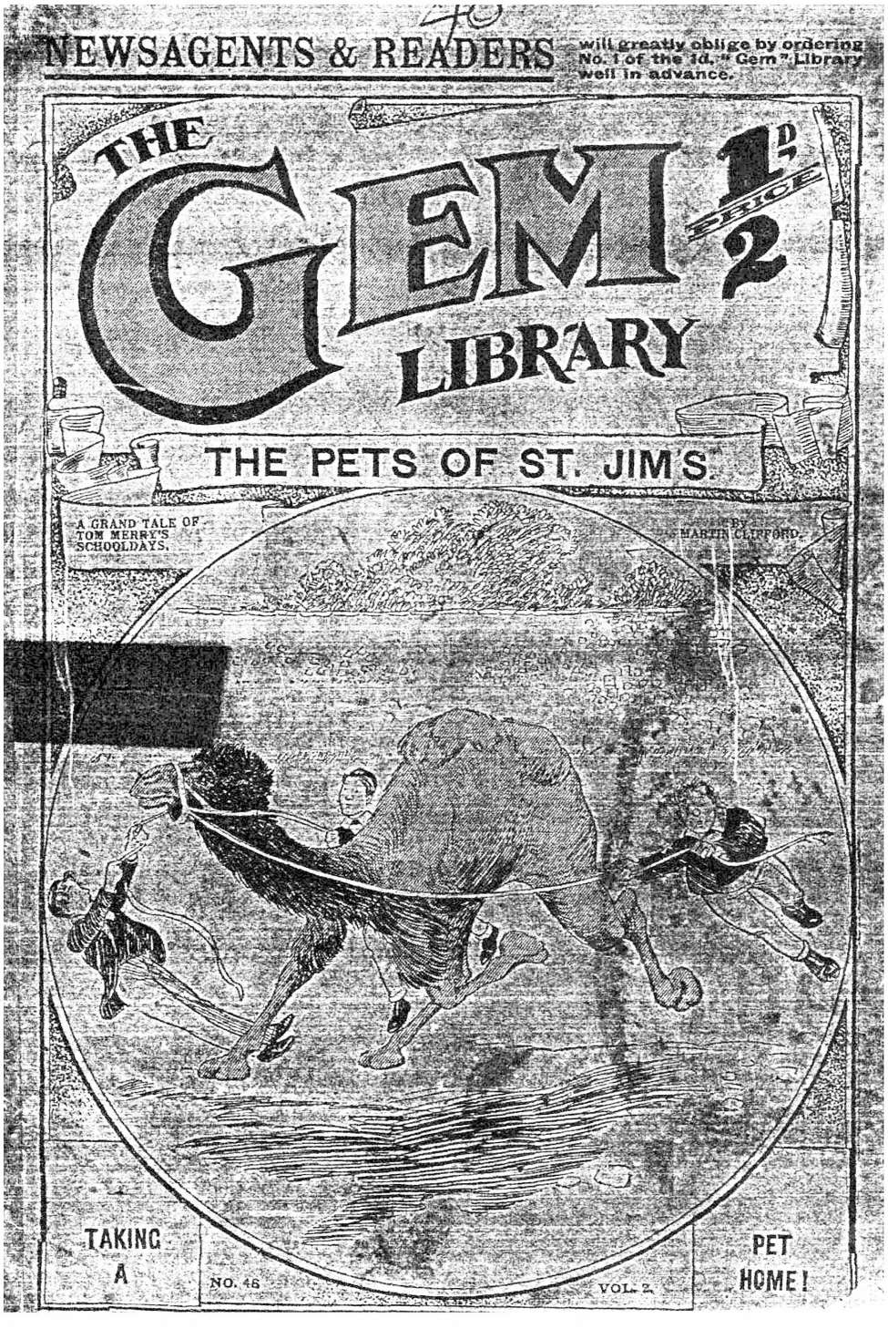 Comic Book Cover For The Gem v1 48 - The Pets of St. Jim’s