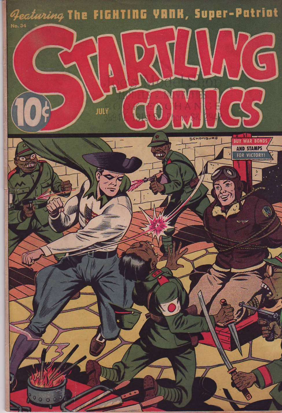Comic Book Cover For Startling Comics 34
