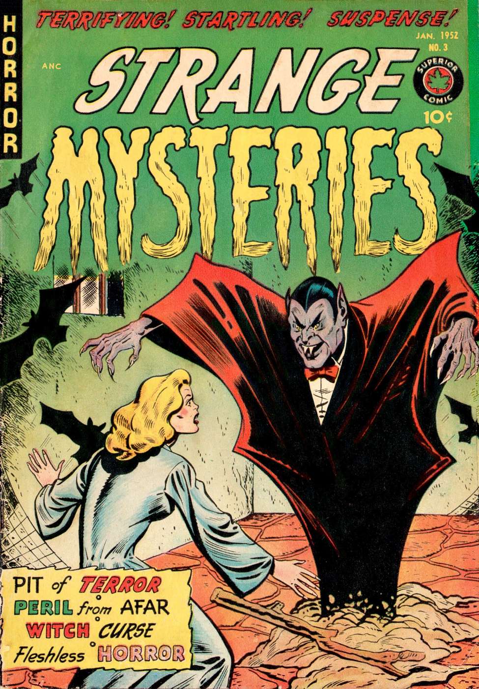 Comic Book Cover For Strange Mysteries 3