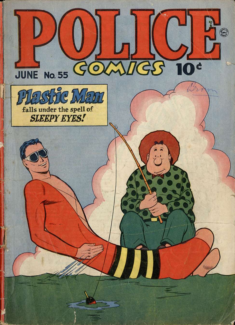Comic Book Cover For Police Comics 55