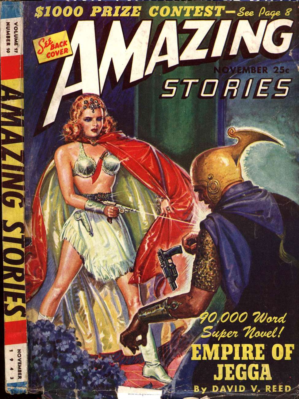 Book Cover For Amazing Stories v17 10 - Empire of Jegga - David V. Reed