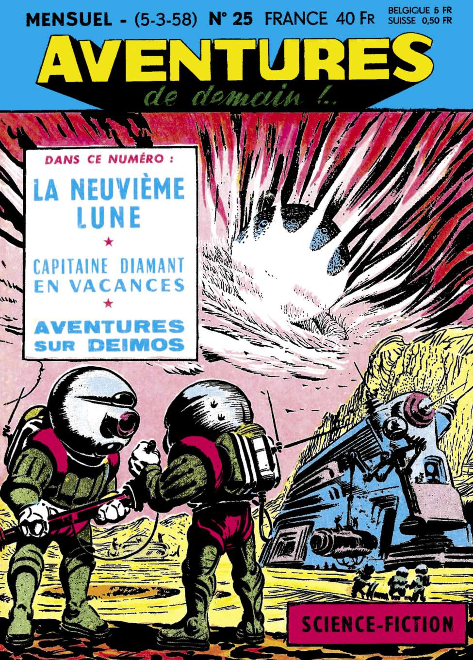 Comic Book Cover For Aventures de Demain 25 - Aventures sur Deimos