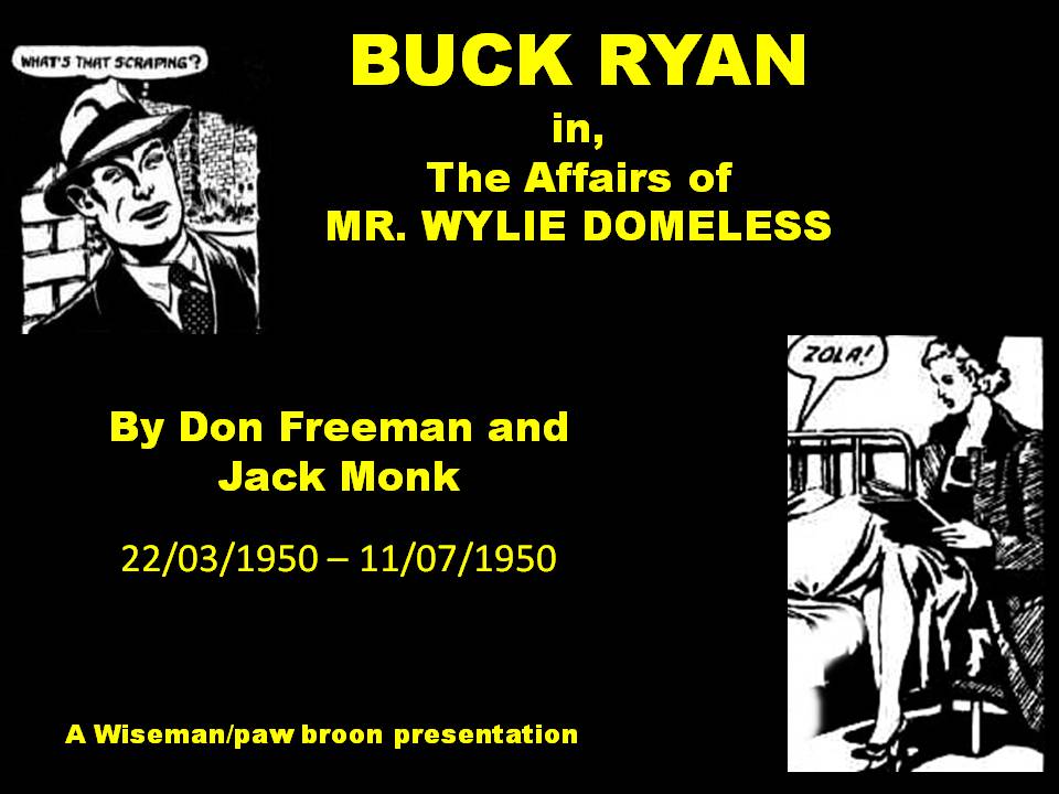 Comic Book Cover For Buck Ryan 40 - The Affairs of Mr Wylie Domeless
