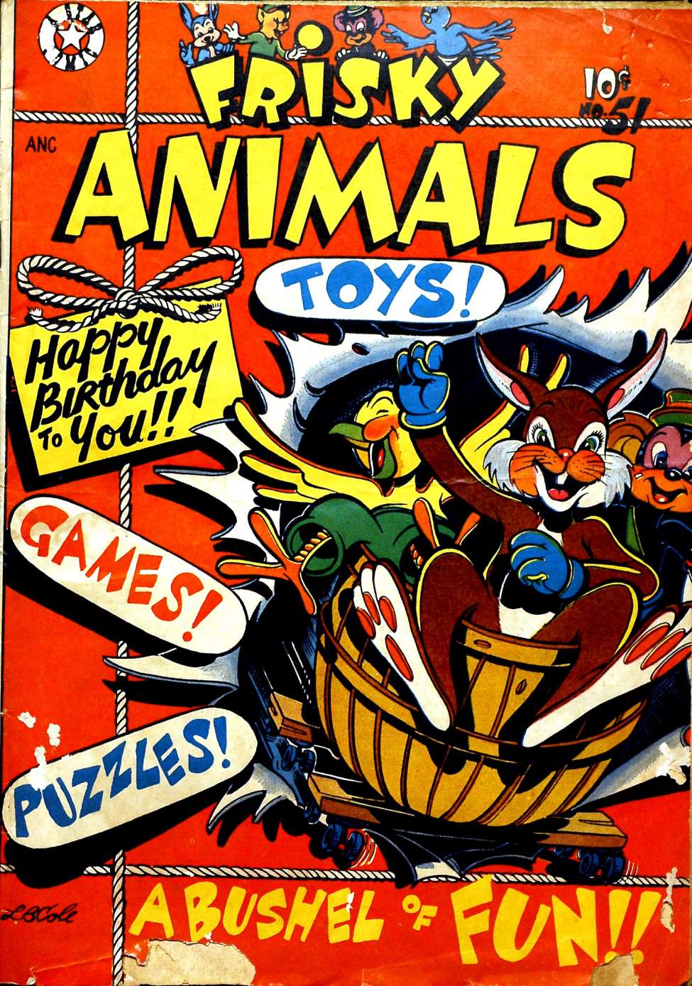Comic Book Cover For Frisky Animals 51