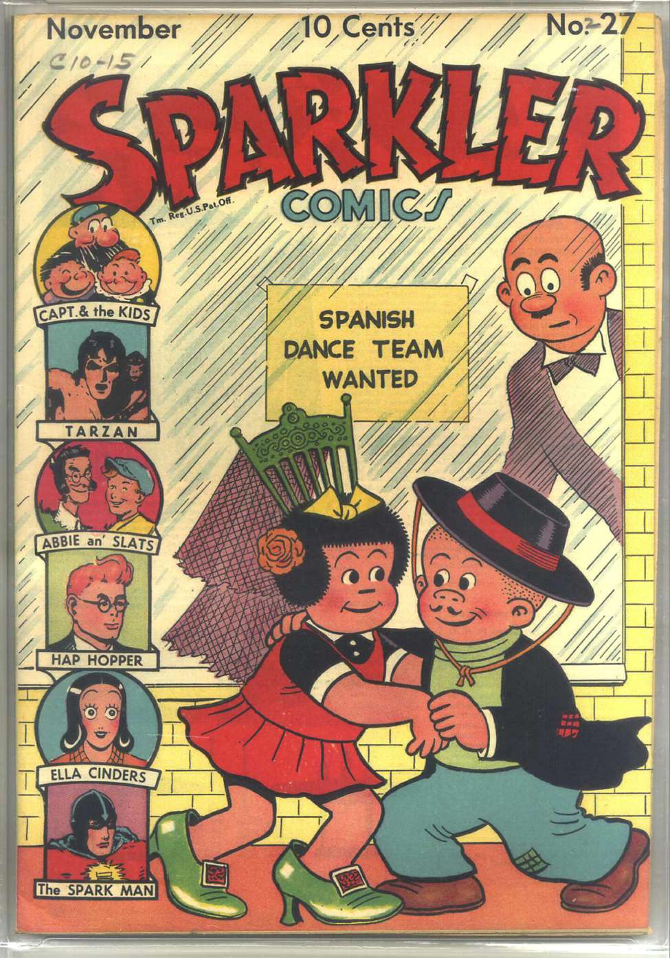 Comic Book Cover For Sparkler Comics 27