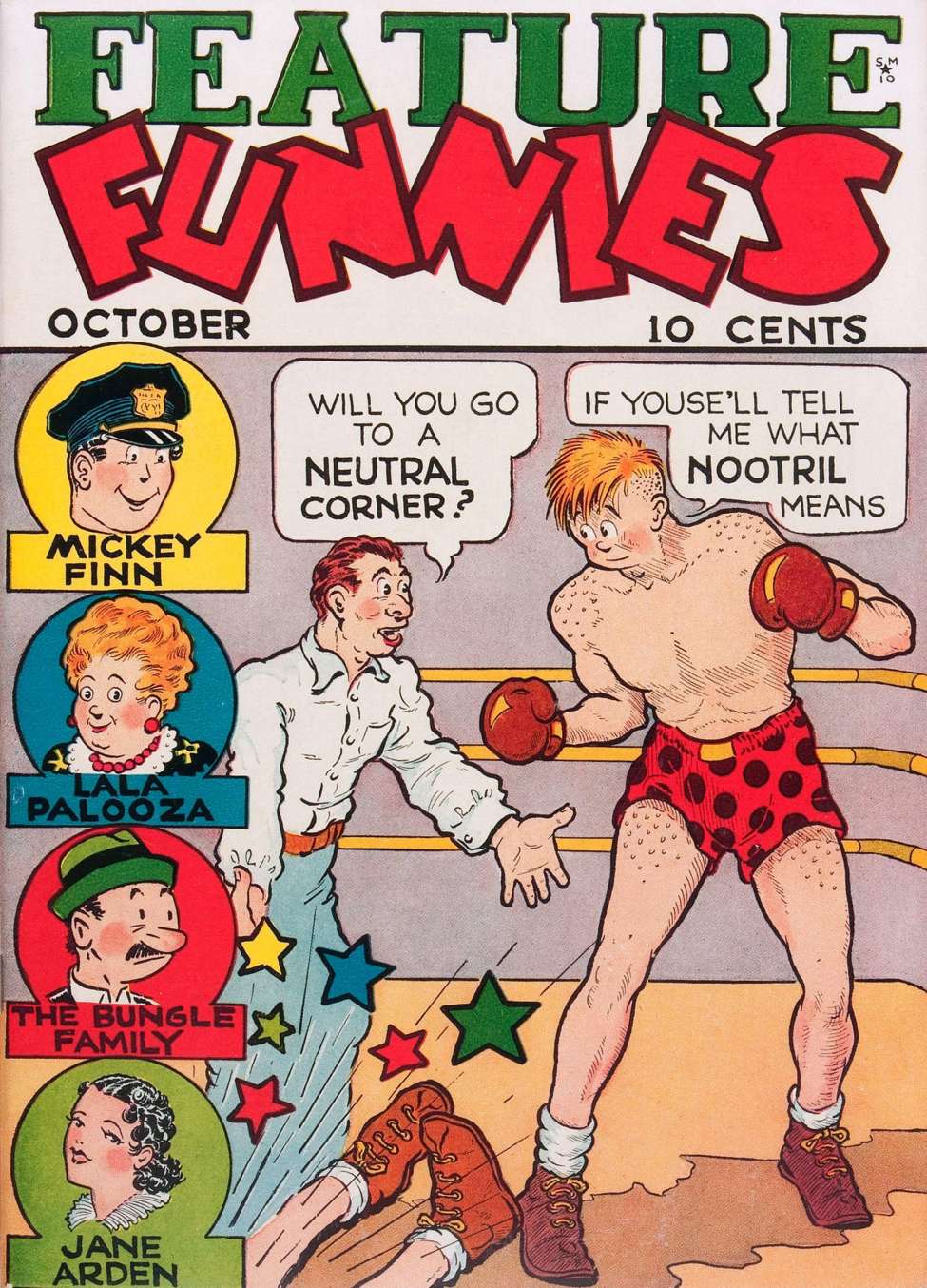 Comic Book Cover For Feature Funnies 1