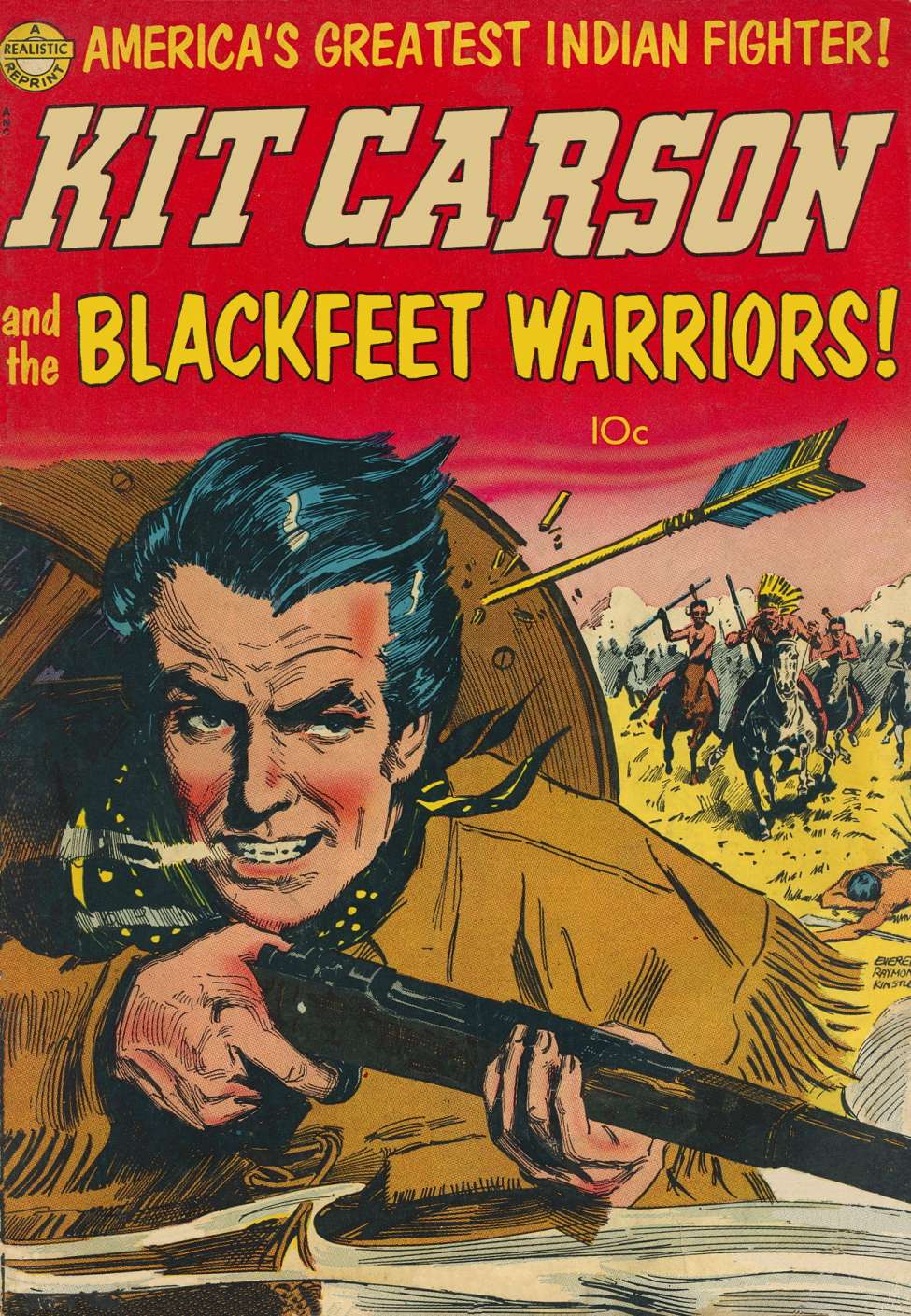 Comic Book Cover For Kit Carson and the Blackfeet Warriors