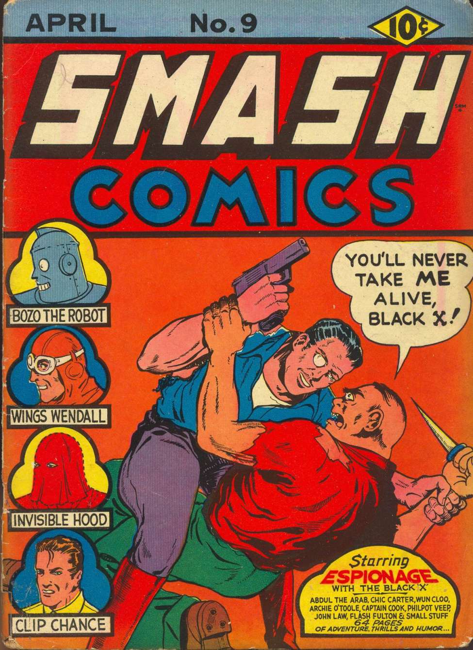 Comic Book Cover For Smash Comics 9