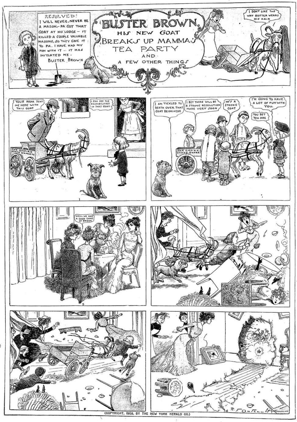Comic Book Cover For Buster Brown Comic Strip 1903
