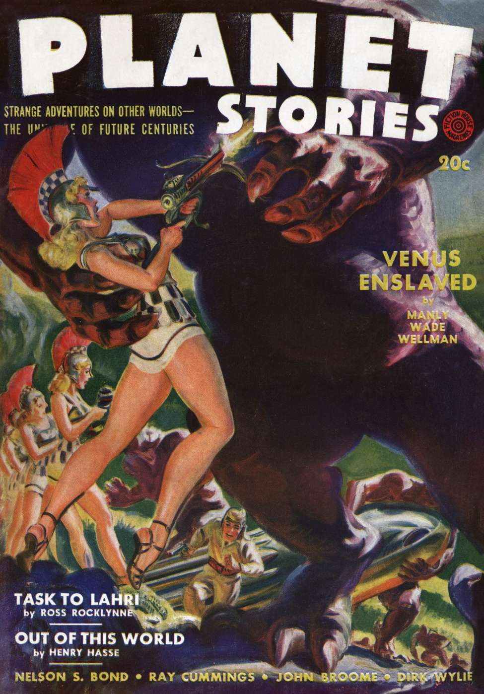 Book Cover For Planet Stories v1 11 - Venus Enslaved - Manly Wade Wellman