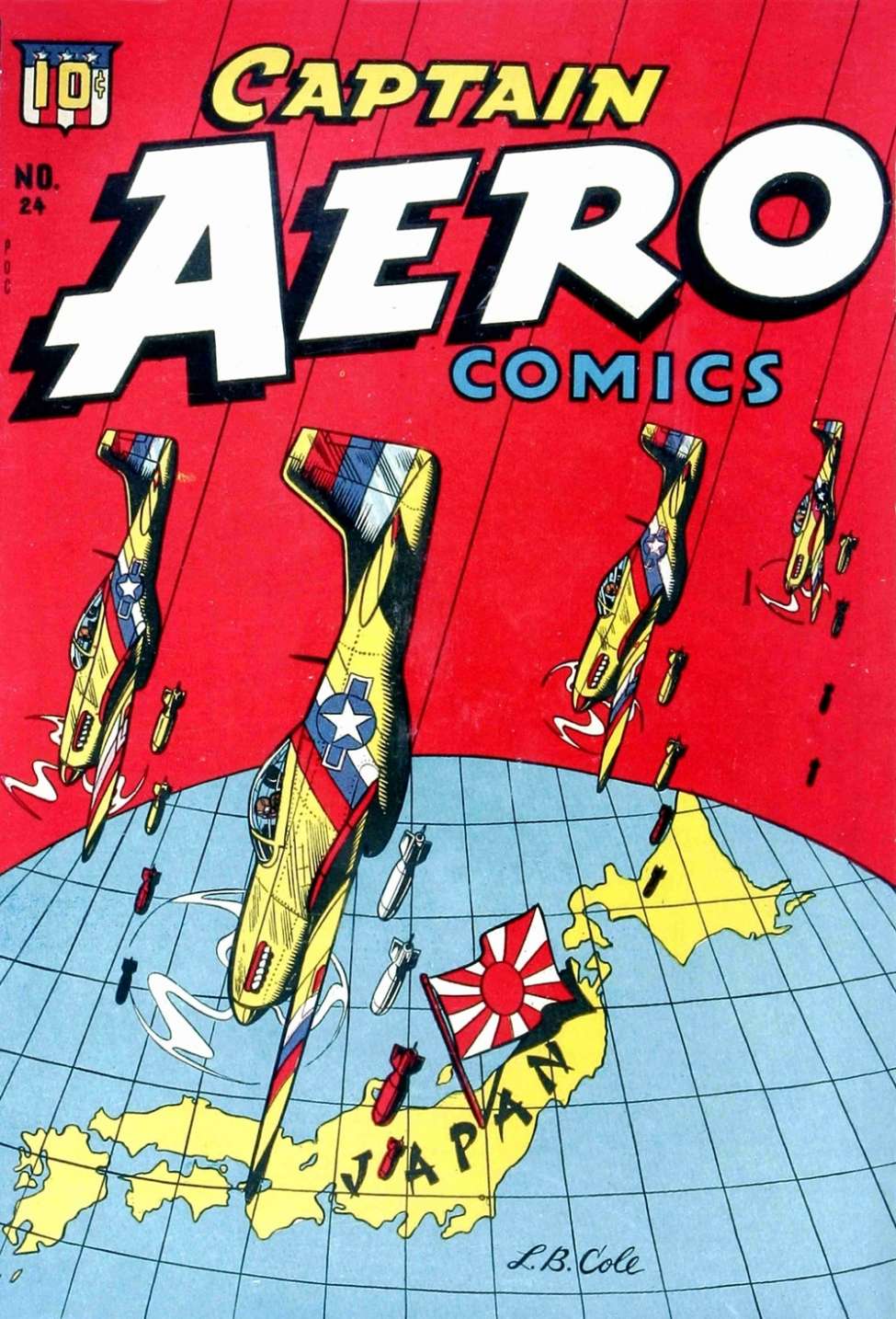 Comic Book Cover For Captain Aero Comics 24