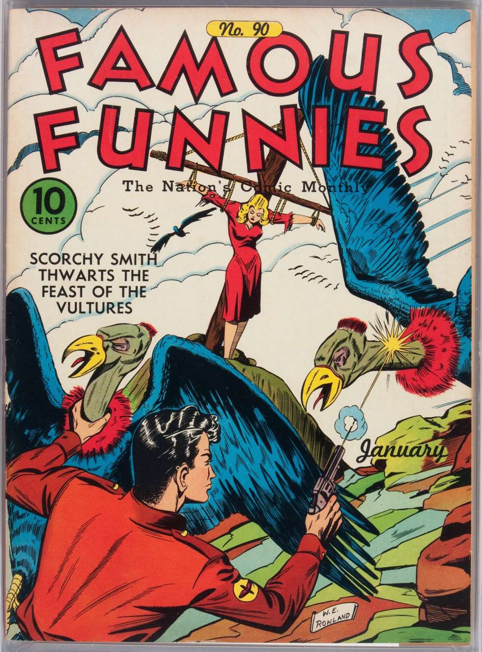 Comic Book Cover For Famous Funnies 90