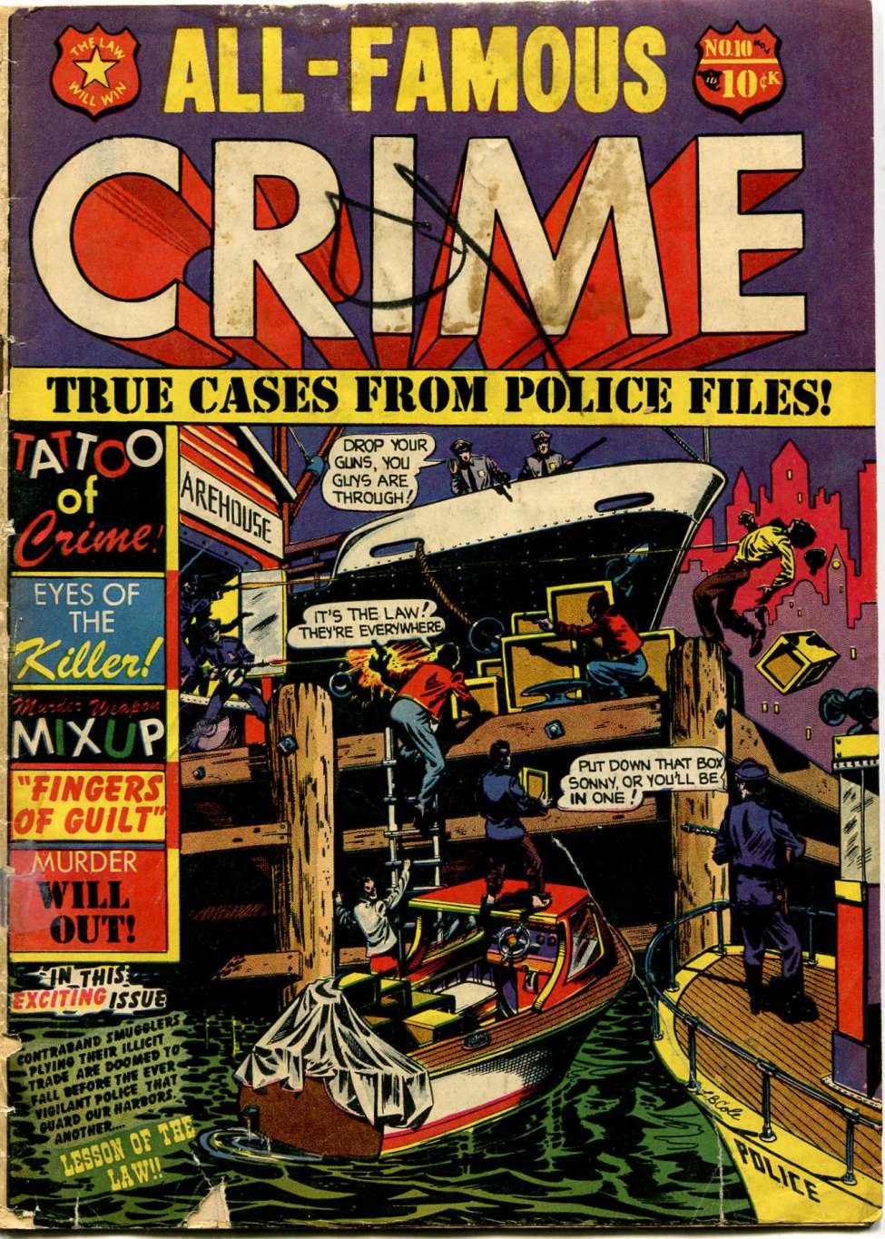 Comic Book Cover For All-Famous Crime 10
