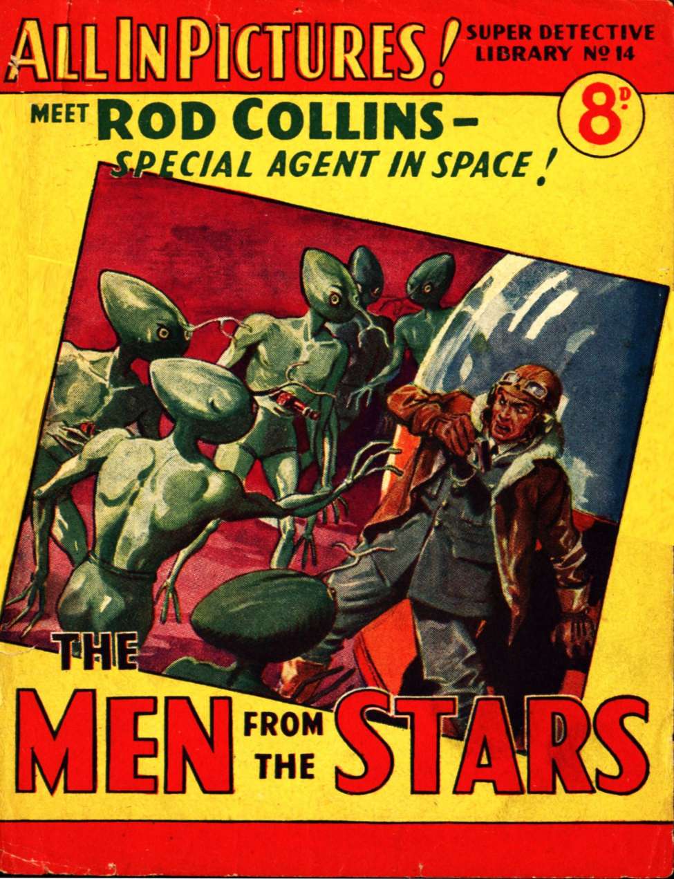 Comic Book Cover For Super Detective Library 14 - Men From The Stars