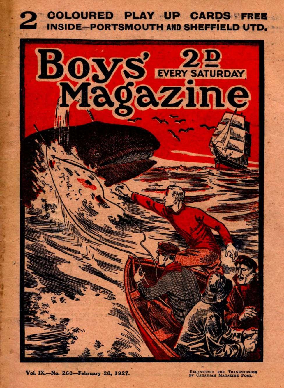 Comic Book Cover For Boys' Magazine 260