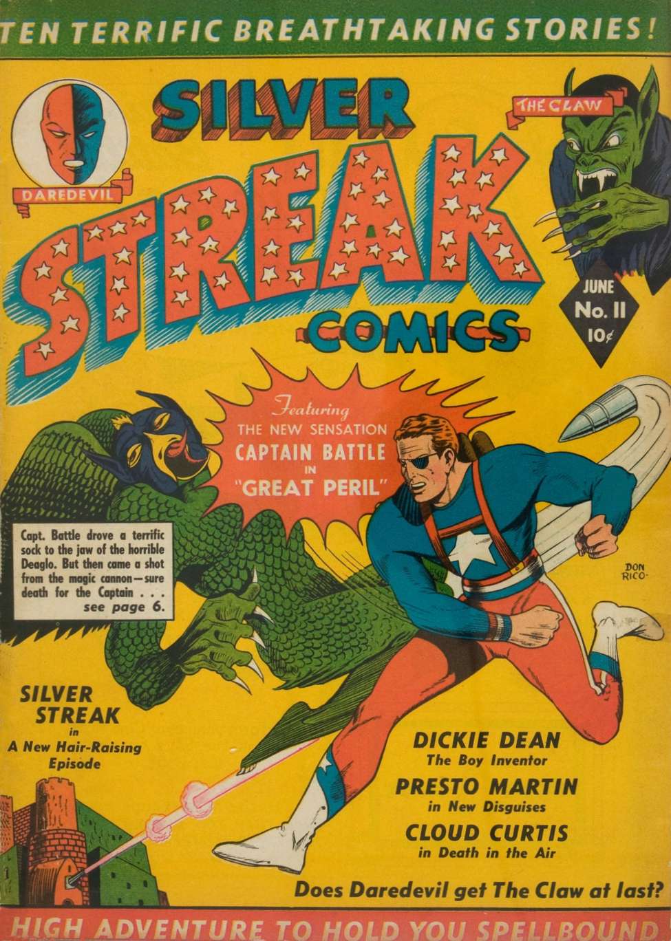 Book Cover For Silver Streak Comics 11 (alt) - Version 2