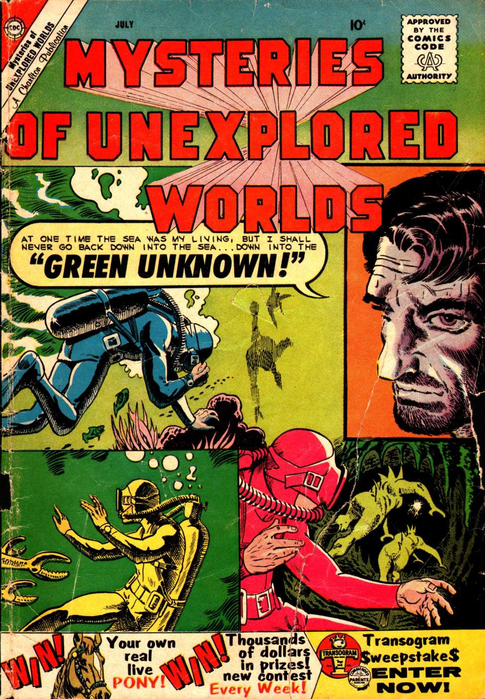Comic Book Cover For Mysteries of Unexplored Worlds 19