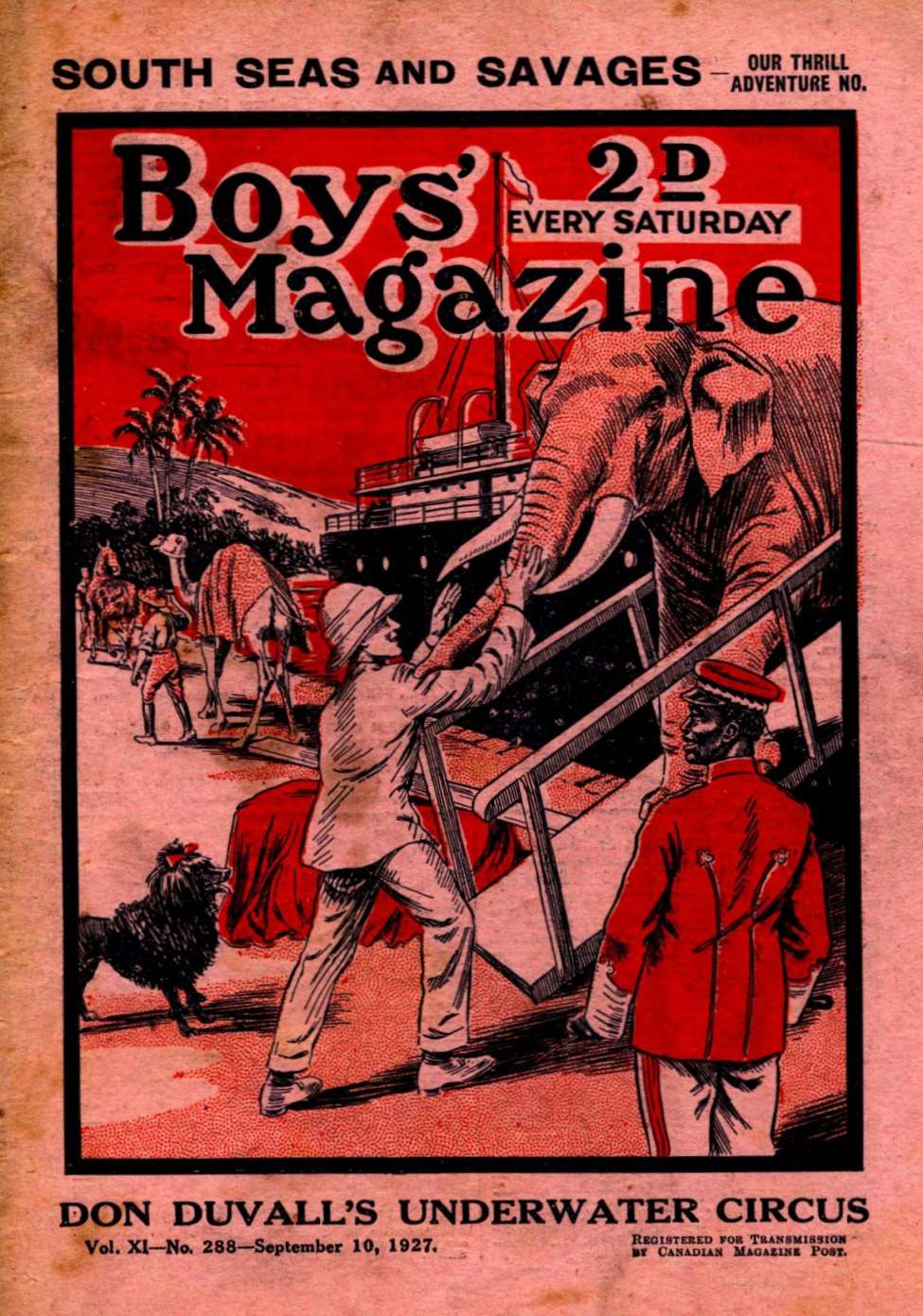 Comic Book Cover For Boys' Magazine 288