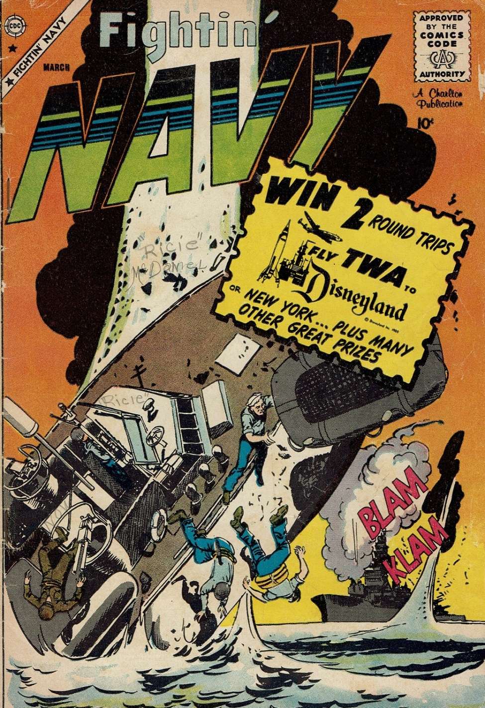 Comic Book Cover For Fightin' Navy 91