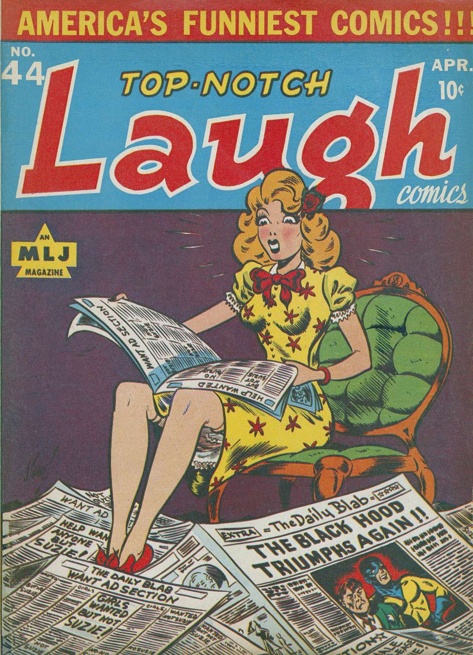 Comic Book Cover For Top Notch Laugh Comics 44