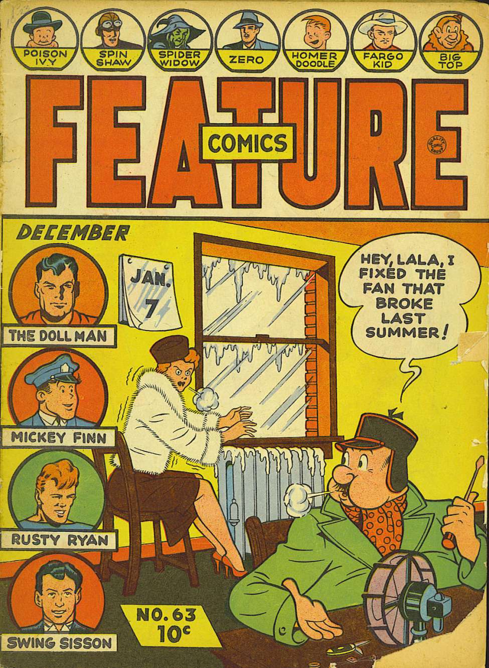 Comic Book Cover For Feature Comics 63