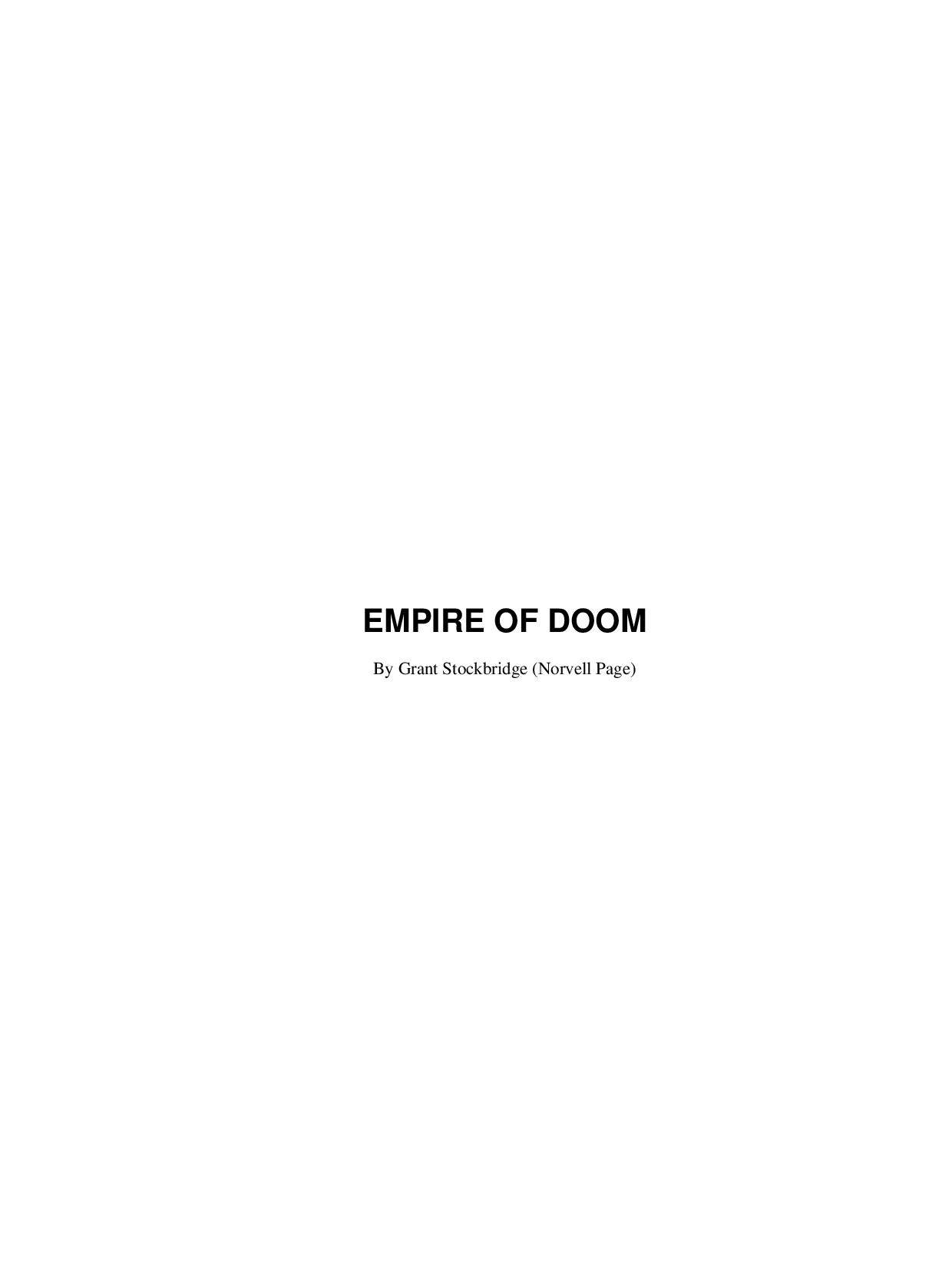 Book Cover For The Spider 5 - Empire of Doom - Grant Stockbridge