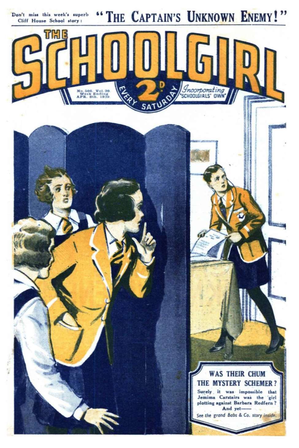 Comic Book Cover For The Schoolgirl 506