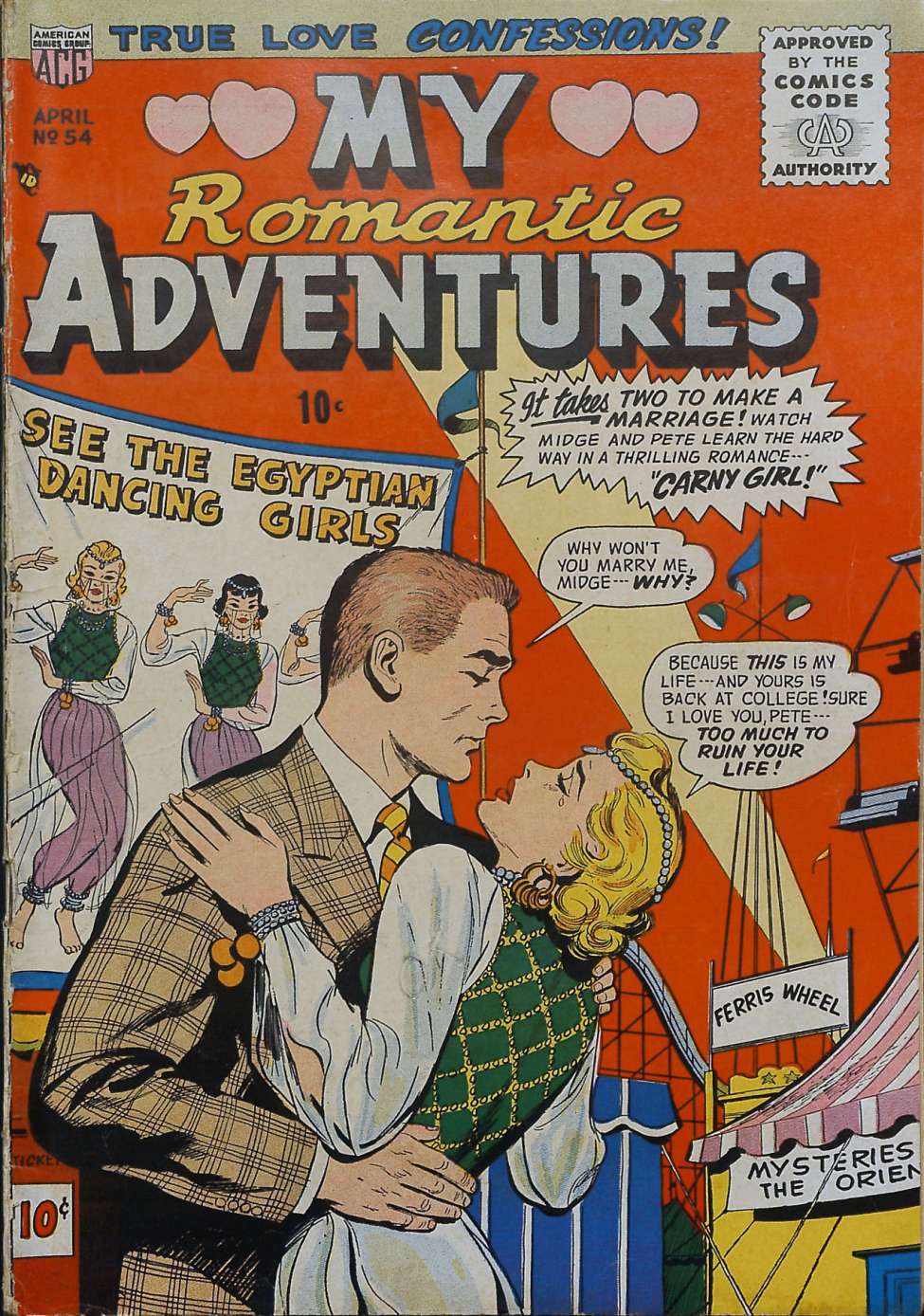 Comic Book Cover For Romantic Adventures 54