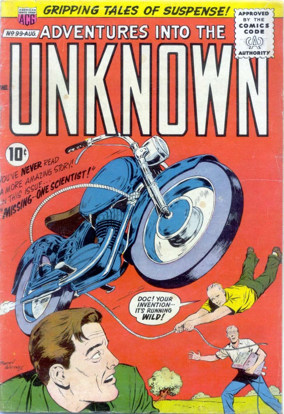 Comic Book Cover For Adventures into the Unknown 99