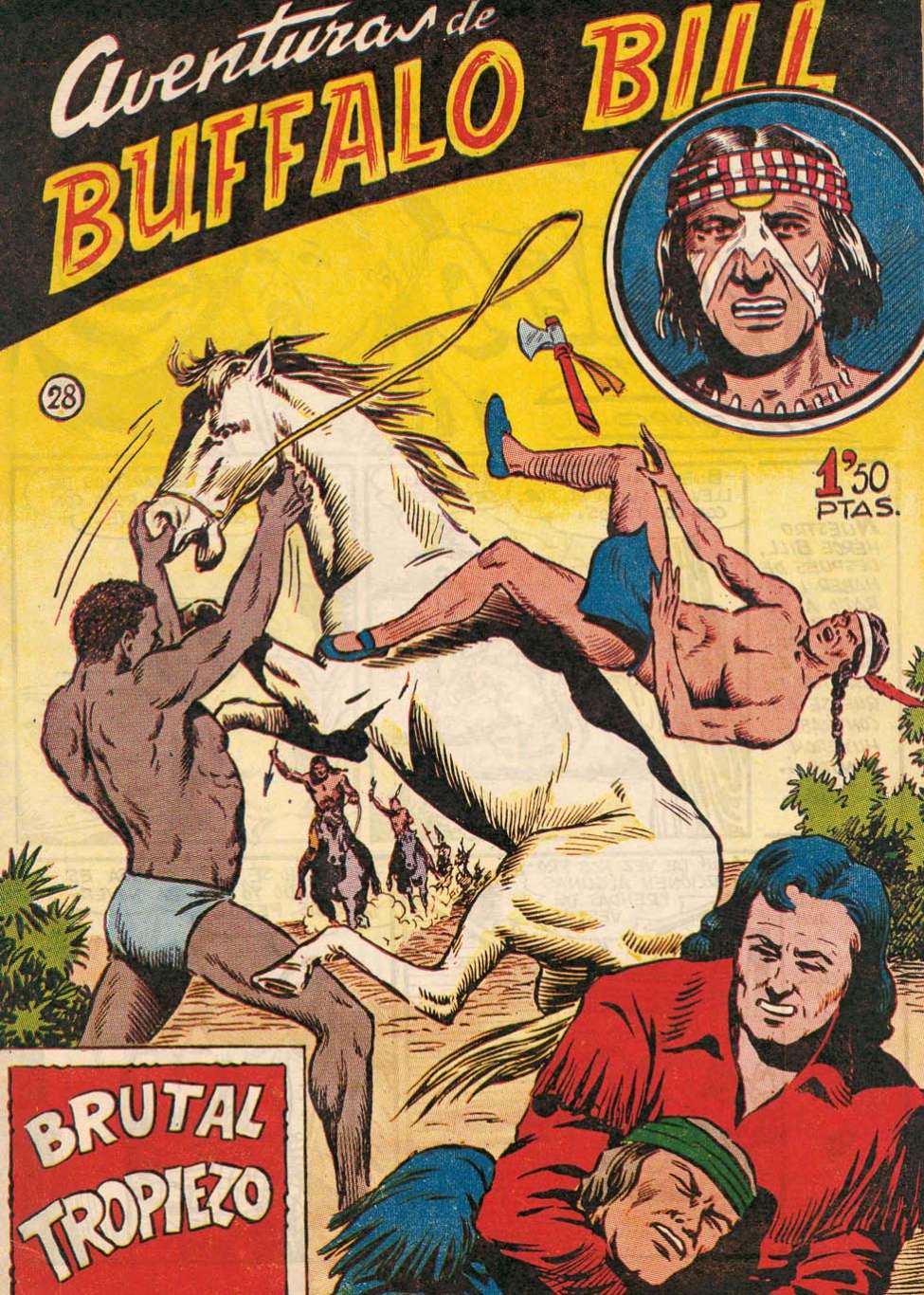Comic Book Cover For Aventuras de Buffalo Bill 28 Brutal tropiezo