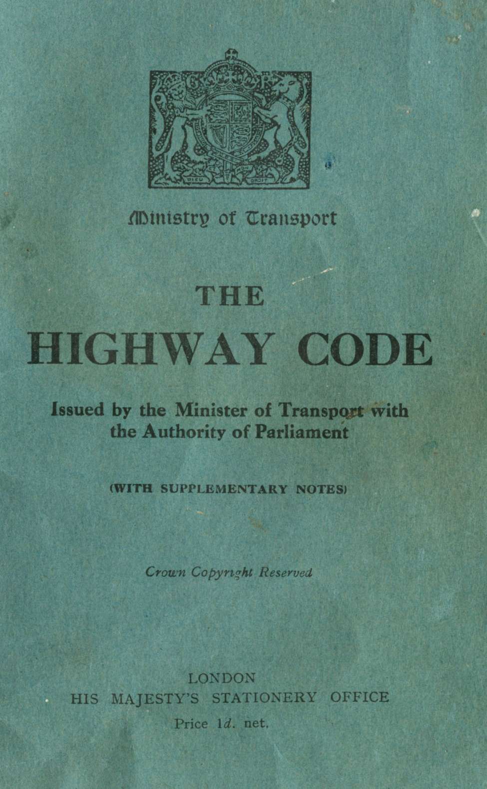 Comic Book Cover For The Highway Code 1935