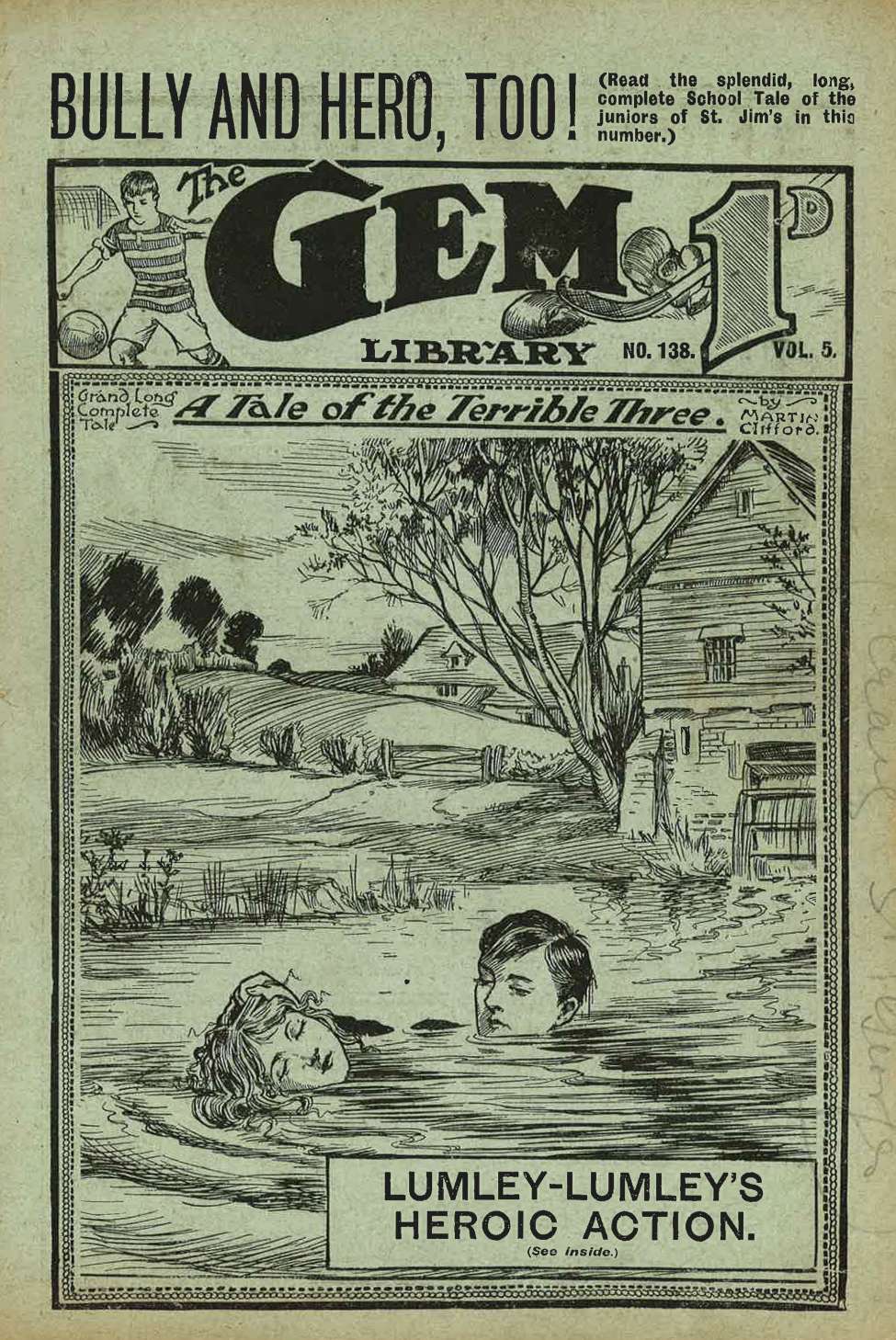 Comic Book Cover For The Gem v2 138 - Lumley-Lumley - Hero