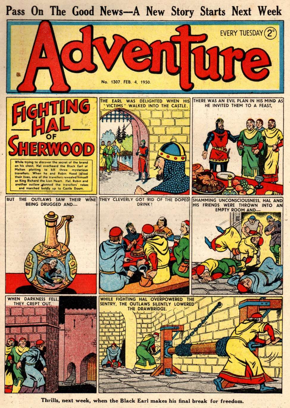 Comic Book Cover For Adventure 1307