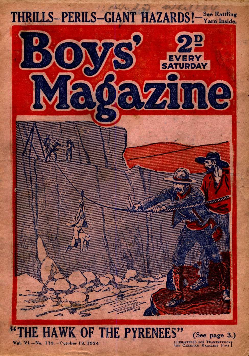 Book Cover For Boys' Magazine 139