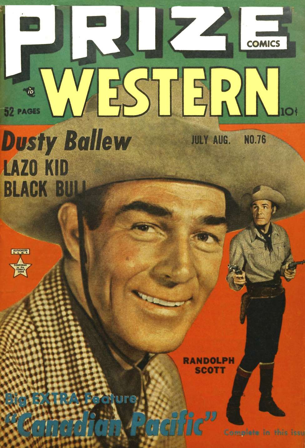 Comic Book Cover For Prize Comics Western 76